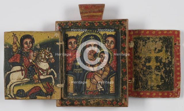 Double-Sided Pendant with the Virgin and Child with Saint George and the..., late 18th century. Creator: Unknown.