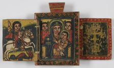 Double-Sided Pendant with the Virgin and Child with Saint George and the..., late 18th century. Creator: Unknown