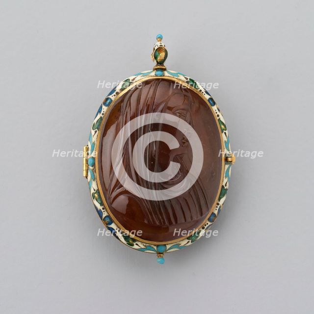 Double-Sided Pendant with Christ and Virgin, France, 18th century (cameo); 17th century (mount). Creator: Unknown.