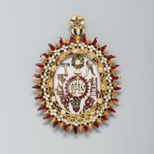 Double-Sided Pendant with Symbols of Christ and the Passion and Christ Among..., c1575-c1625. Creator: Unknown