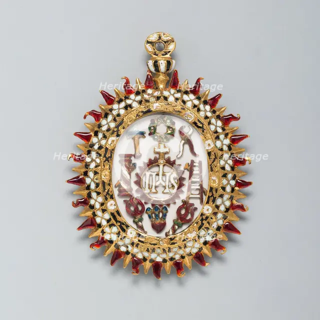 Double-Sided Pendant with Symbols of Christ and the Passion and Christ Among..., c1575-c1625. Creator: Unknown.