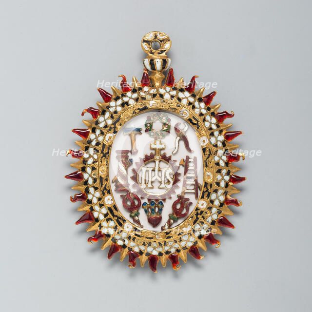 Double-Sided Pendant with Symbols of Christ and the Passion and Christ Among..., c1575-c1625. Creator: Unknown.