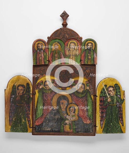 Double-sided Polyptych with the Virgin and Child, Saint George and the Young..., late 18th cent. Creator: Unknown.