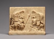 Double-Sided Relief with Theater Masks, 1st century A.D. Creator: Unknown