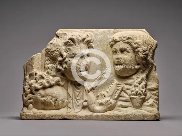 Double-Sided Relief with Theater Masks, mid-1st century A.D. Creator: Unknown.