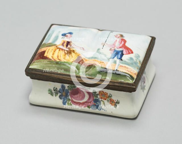 Double Snuff Box, South Staffordshire, c. 1770. Creator: Staffordshire Potteries.
