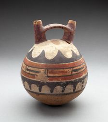 Double Spout Vessel Depicting Rows of Abstract Motifs, 180 B.C./A.D. 500. Creator: Unknown
