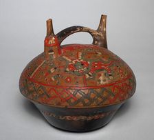 Double-spouted Vessel, 750-1 BC. Creator: Unknown