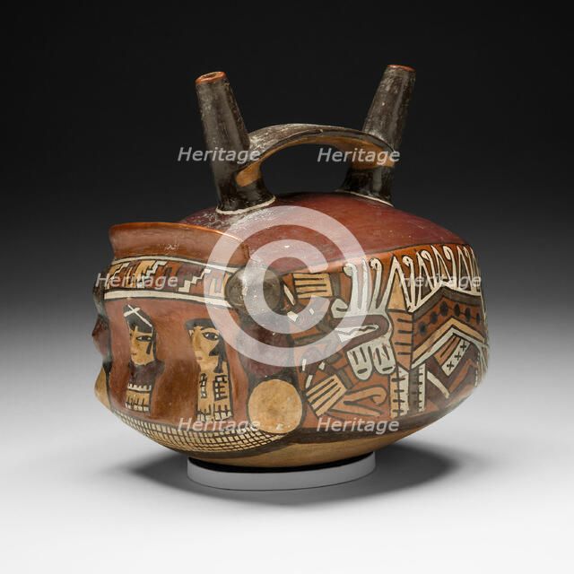 Double-Spouted Vessel Representing a Templelike Structure, 180 B.C./A.D. 500. Creator: Unknown.
