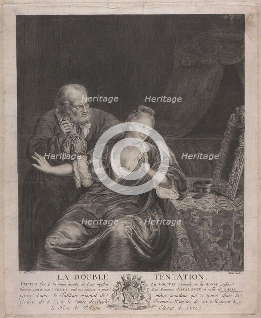 Double Temptation, 18th century. Artist: Mesnil (Ménil), Élie (active Mid of 18th cen.)