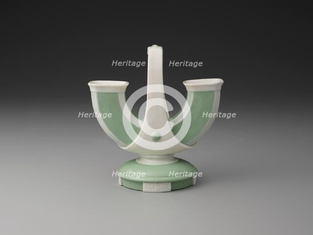 Double Vase, Stoke-on-Trent, 1870. Creator: Christopher Dresser.