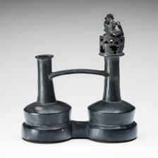 Double Vessel with a Foot-Massage Scene, A.D. 1200/1450. Creator: Unknown