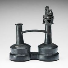 Double Vessel with a Foot-Massage Scene, A.D. 1200/1450. Creator: Unknown