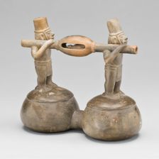 Double Vessel Representing a Funeral Procession, A.D. 1200/1450. Creator: Unknown