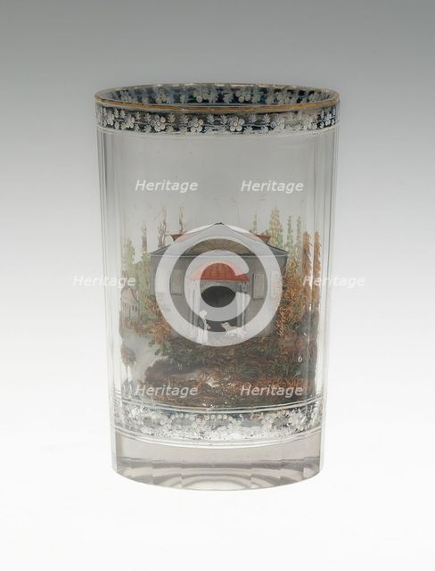 Double-Walled Beaker, Russia, c. 1800/20. Creators: Aleksandr Vershinin, Bakhmetiev Crystal Works.