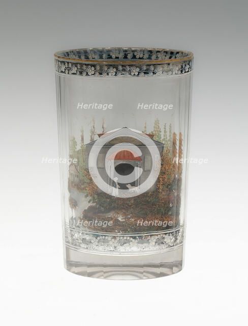 Double-Walled Beaker, Russia, c. 1800/20. Creators: Aleksandr Vershinin, Bakhmetiev Crystal Works.