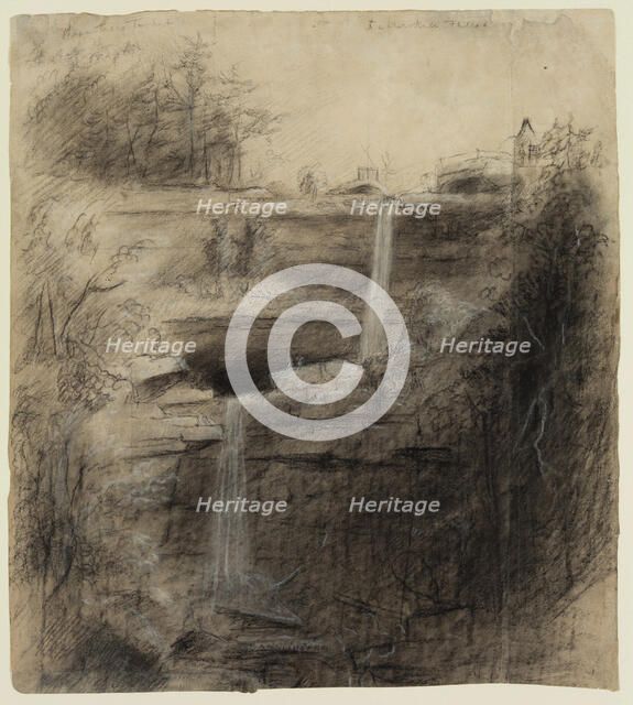 Double Waterfall-Kaaterskill Falls, 1826. Creator: Thomas Cole.