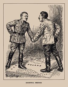 Doubtful Friends. (Punch magazine, 1939), 1939. Creator: Partridge, Sir Bernard (1861-1945)