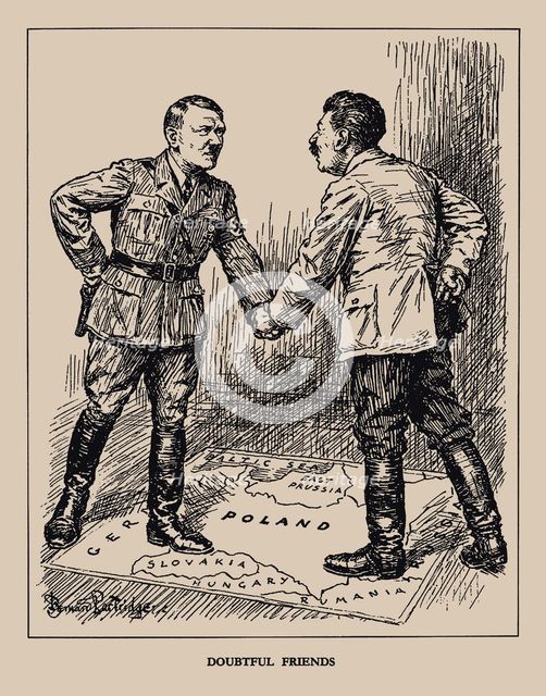 Doubtful Friends. (Punch magazine, 1939), 1939. Creator: Partridge, Sir Bernard (1861-1945).