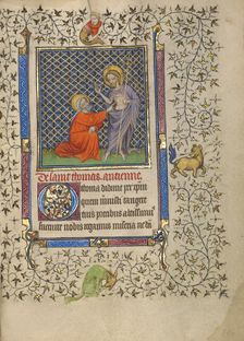 Doubting Thomas; Book of Hours, about 1410. Creator: Unknown