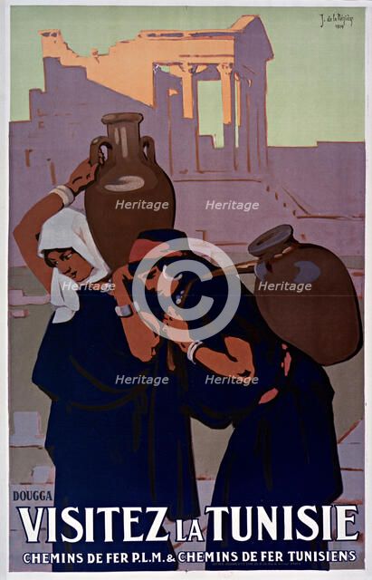 Dougga. Visitez la Tunisie, 1929. Creator: La Nézière, Joseph de (1873-1944).