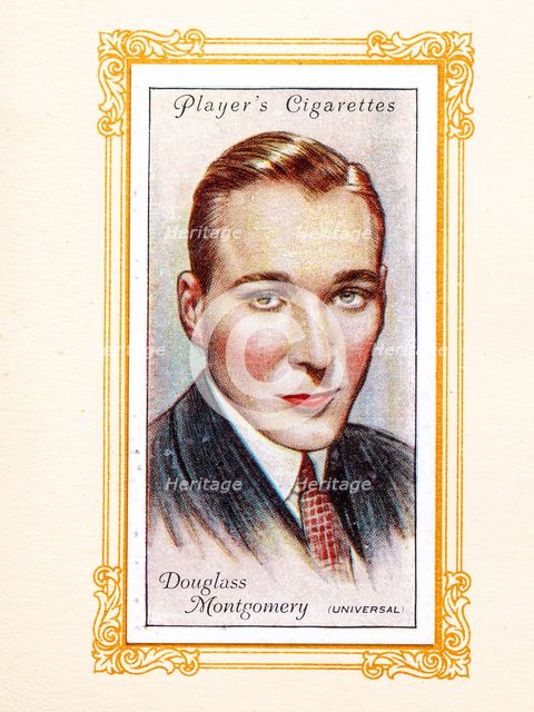 Douglass Montgomery Collectables Picture of movie stars that came with the Players cigarette packet, Creator: Unknown.