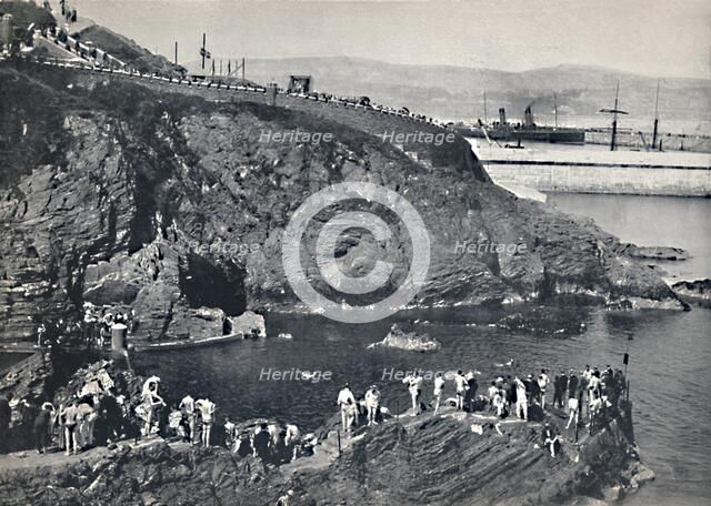 'Douglas - The Bathing-Place at Port Skillion', 1895. Artist: Unknown.