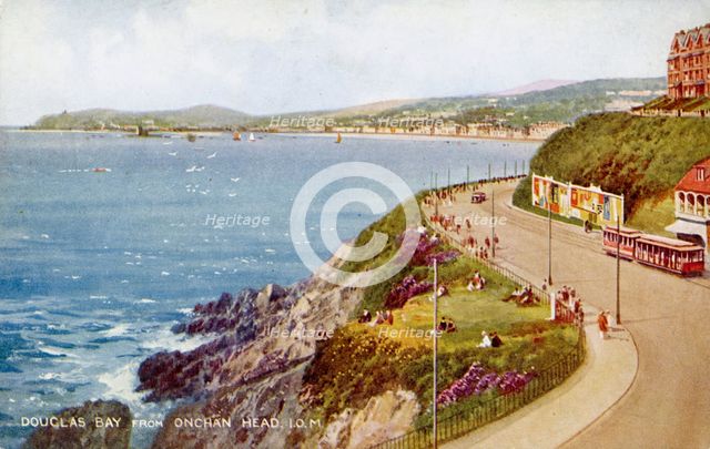 Douglas Bay from Onchan Head, Isle of Man, c1930s-c1940s(?).Artist: Valentine & Sons Ltd