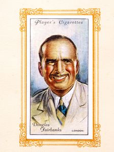 Douglas Fairbanks Collectables Picture of movie stars that came with the Players cigarette packet, 1 Creator: Unknown