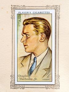 Douglas Fairbanks, jr Collectables Picture of movie stars that came with the Players cigarette packe Creator: Unknown