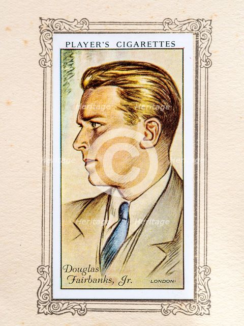 Douglas Fairbanks, jr Collectables Picture of movie stars that came with the Players cigarette packe Creator: Unknown.