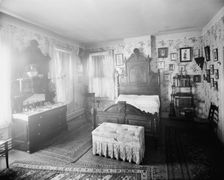 Douglas residence, bedroom with bureau & bookshelves, Detroit, Mich., between 1905 and 1915. Creator: Unknown