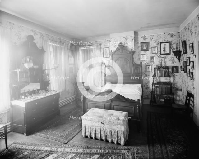 Douglas residence, bedroom with bureau & bookshelves, Detroit, Mich., between 1905 and 1915. Creator: Unknown.