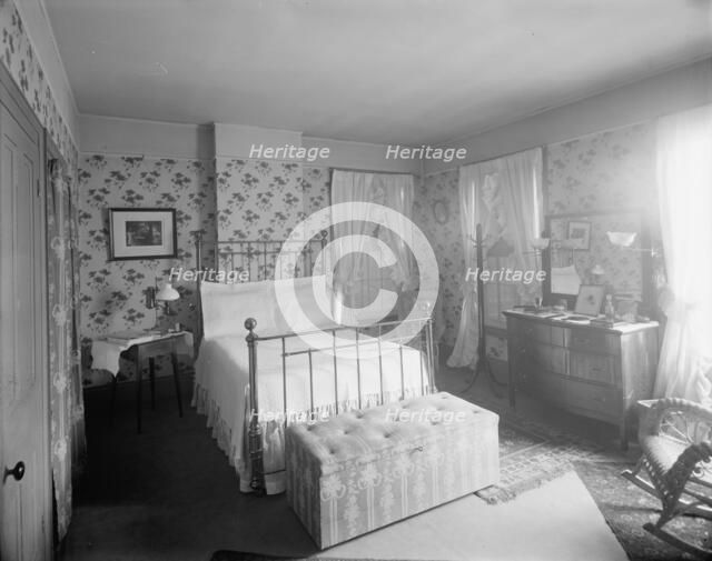 Douglas residence, bedroom with hat tree, Detroit,Mich., between 1905 and 1915. Creator: Unknown.