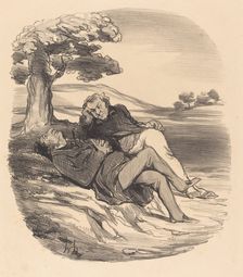Doux loisirs d'un quincailler retiré du commerce des hommes et des chenets, 1848. Creator: Honore Daumier