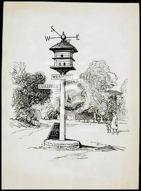 Dovecote, Westcott, Surrey, 1892-1933. Artist: Charles George Harper.
