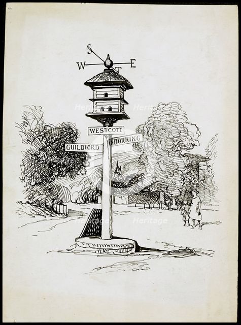 Dovecote, Westcott, Surrey, 1892-1933. Artist: Charles George Harper.