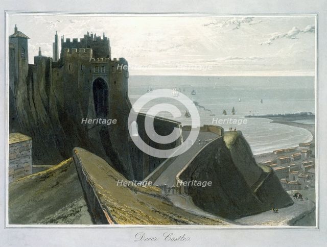 'Dover Castle', Kent, 1823. Creator: William Daniell.