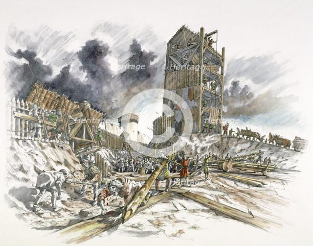 Dover Castle siege, 1216, (c1990-2010). Artist: Peter Dunn.