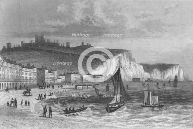 'Dover, from the Beach, Kent', 1846. Artist: Henry Winsor Bond.