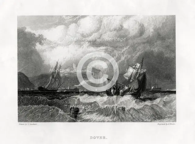 Dover, Kent, 1860. Artist: E Finden