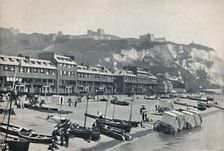 Dover - The Parade, Showing Dover Castle 1895