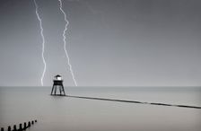 Dovercourt Low Light, Dovercourt Lighthouses and Causeway, Essex, 2019. Creator: James O Davies