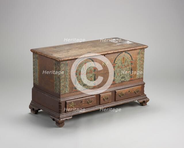 Dower chest, 1799. Creator: Unknown.