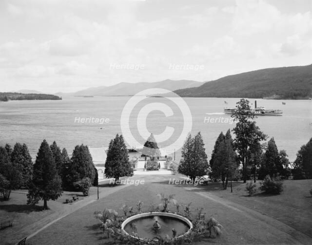 Down the lake from Fort William Henry Hotel, LakeGeorge, N.Y., c.between 1910 and 1920. Creator: Unknown.