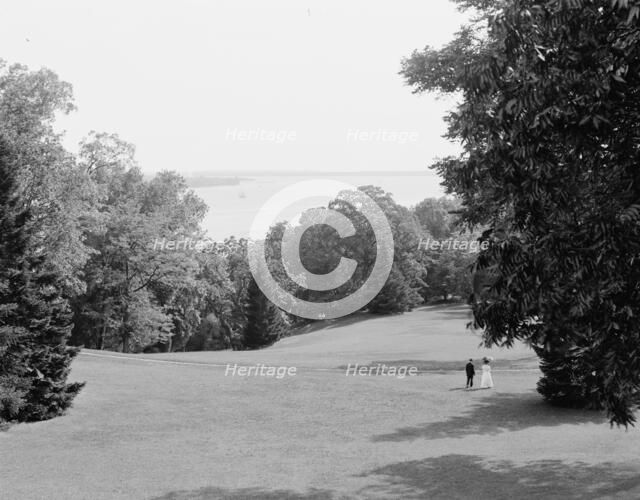 Down the Potomac from Mt. Vernon, c.between 1910 and 1920. Creator: Unknown.