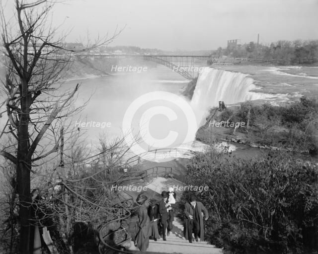 Down the river from Goat Island, Niagara Falls, N.Y., between 1900 and 1915. Creator: Unknown.