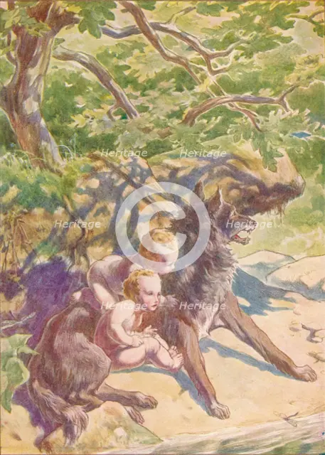 'Down to the river presently came a she-wolf to drink', c1912 (1912). Artist: Ernest Dudley Heath.