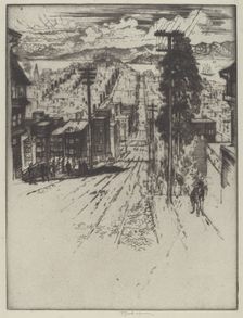 Down and Up the Hills to the Bay, San Francisco, 1912. Creator: Joseph Pennell
