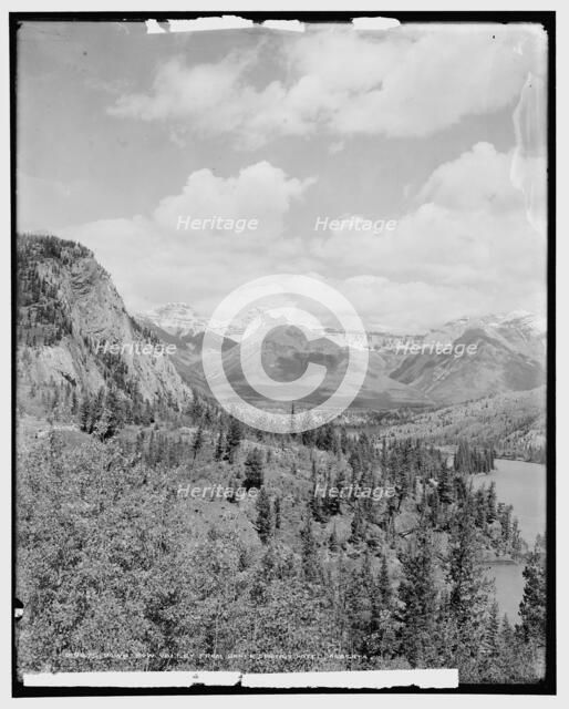 Down Bow Valley from Banff Springs Hotel, Alberta, c1902. Creator: Unknown.